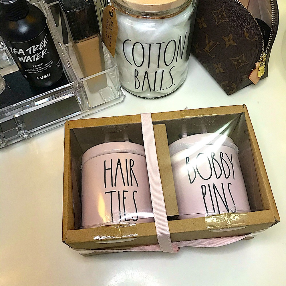 Rae Dunn Pink Bobby Pins and Hair Ties